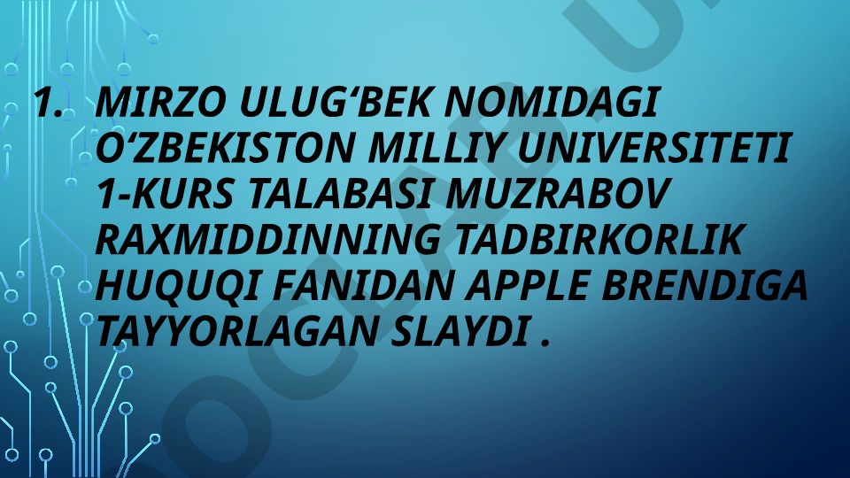 Apple brendi haqida tadqiqot