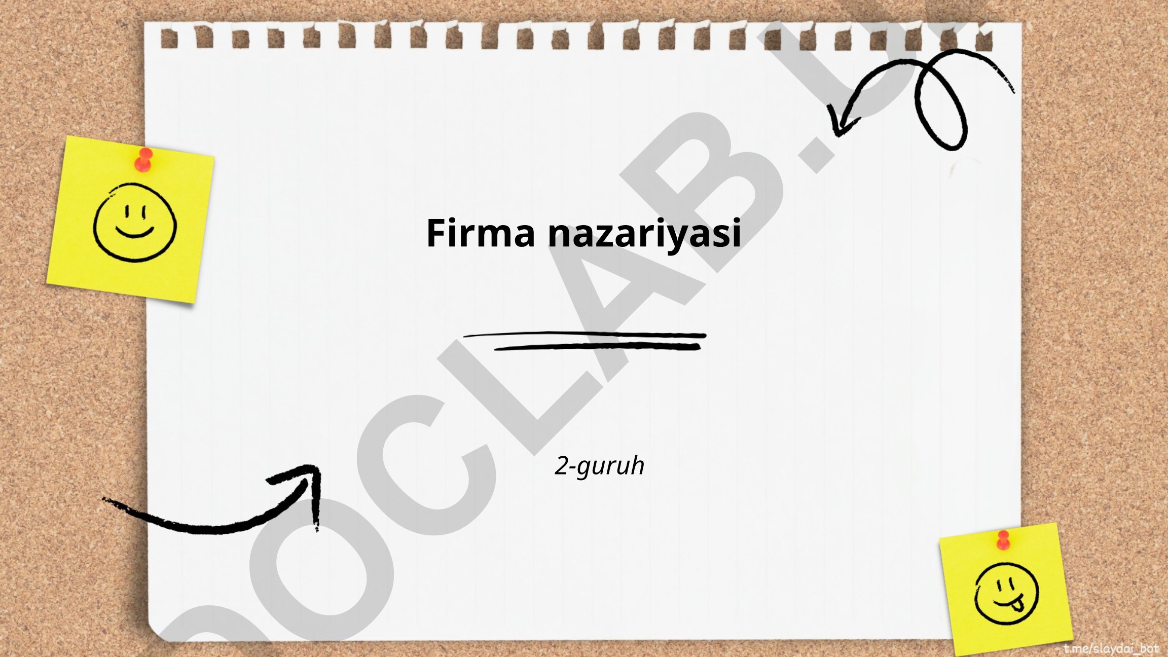Firma nazariyasi: tushunchasi, vazifalari va turlari