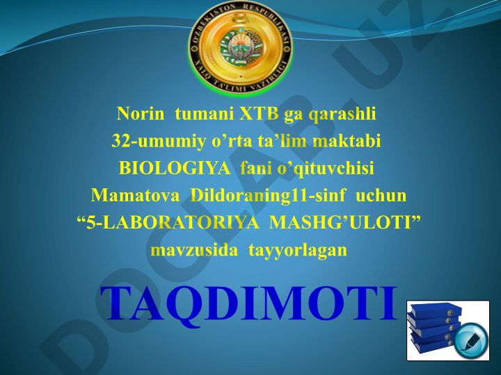Umurtqali hayvonlar misolida aromorfoz, idioadaptatsiyalarni o‘rganish