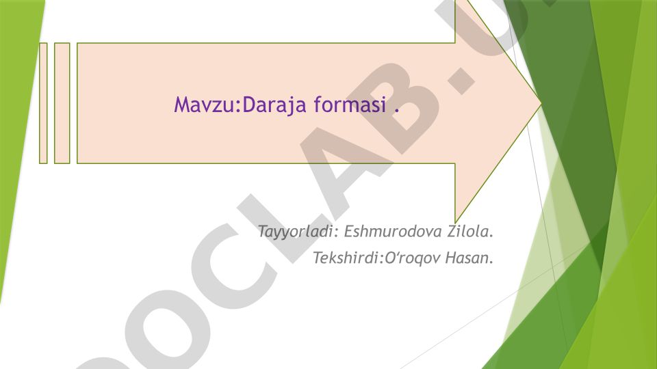 Daraja formasi
