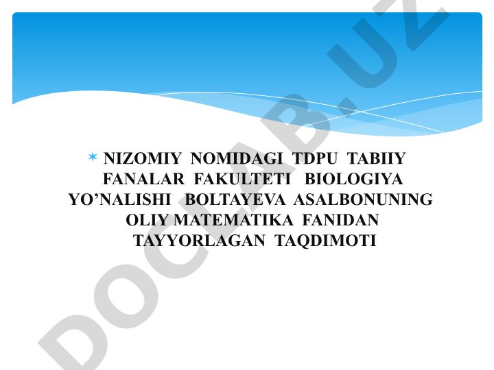 Kompleks sonlar va ular ustida amallar, hayotga tadbiqi