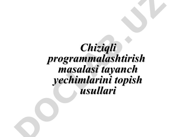 Transport masalasi va tayanch yechimlarini topish usullari