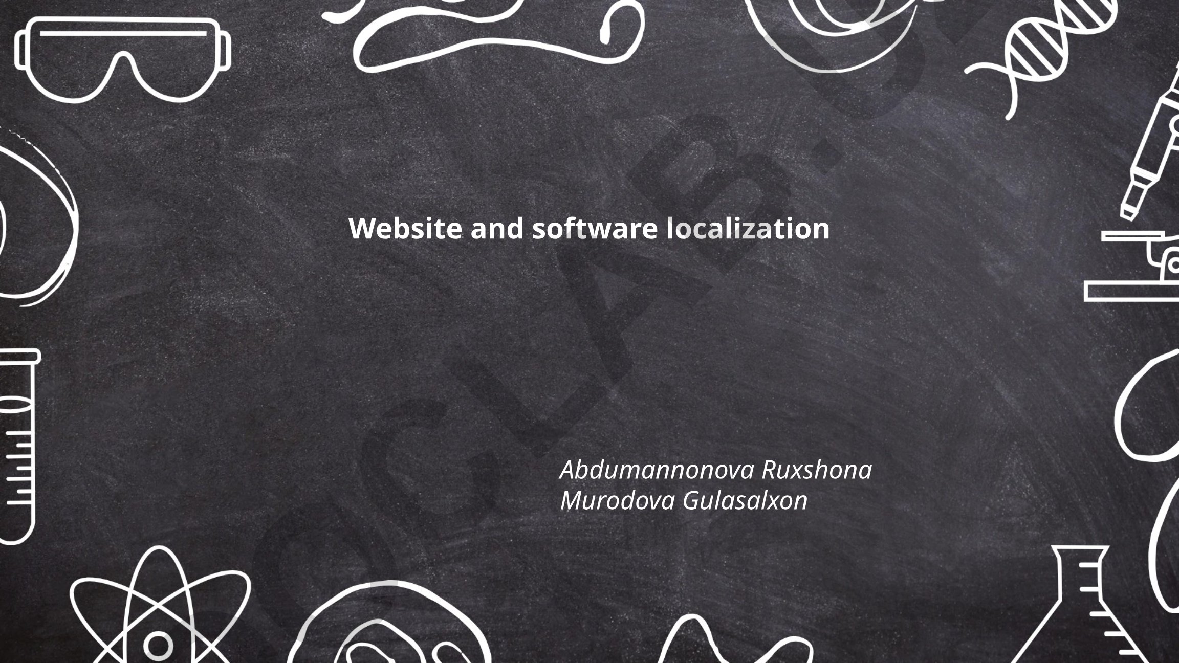 Website and software localization