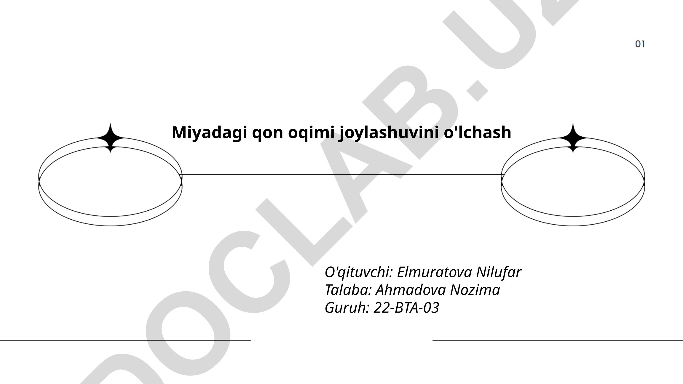 Miyadagi qon oqimi joylashuvini o'lchash