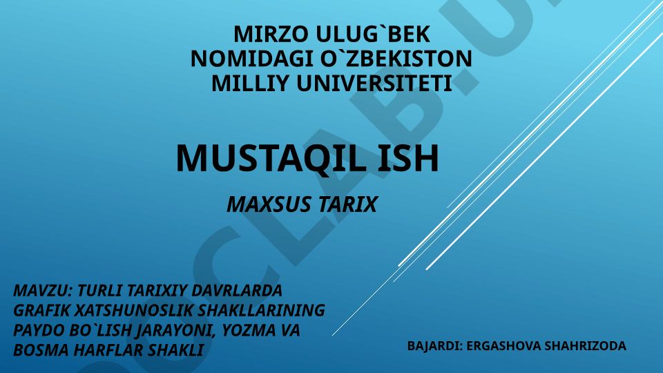 Turli tarixiy davrlarda grafik xatshunoslik shakllarining paydo bo'lish jarayoni, yozma va bosma harflar shakli