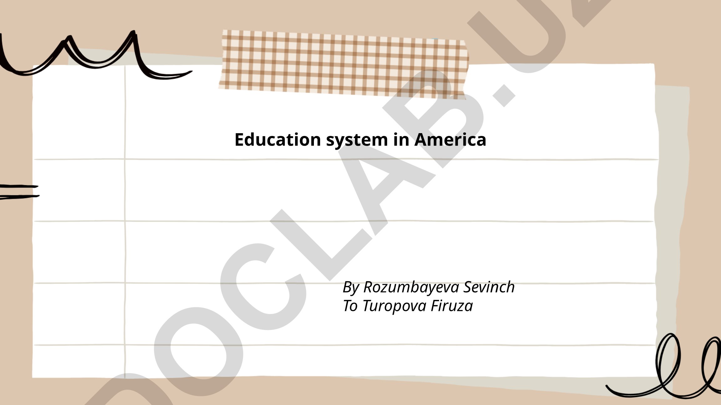Education system in America