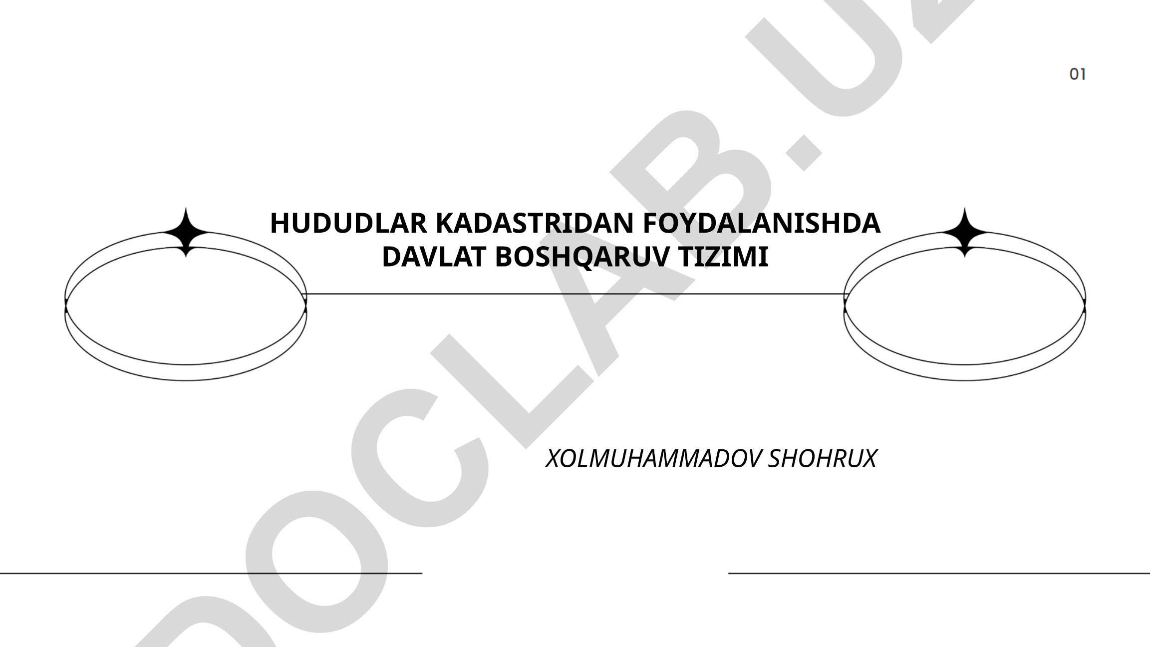 Hududlar kadastridan foydalanishda davlat boshqaruv tizimi