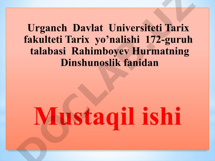 O'zbekistonda mustaqillik yillarida buyuk allomalarning ilmiy-ma'rifiy merosiga berilgan e'tibor