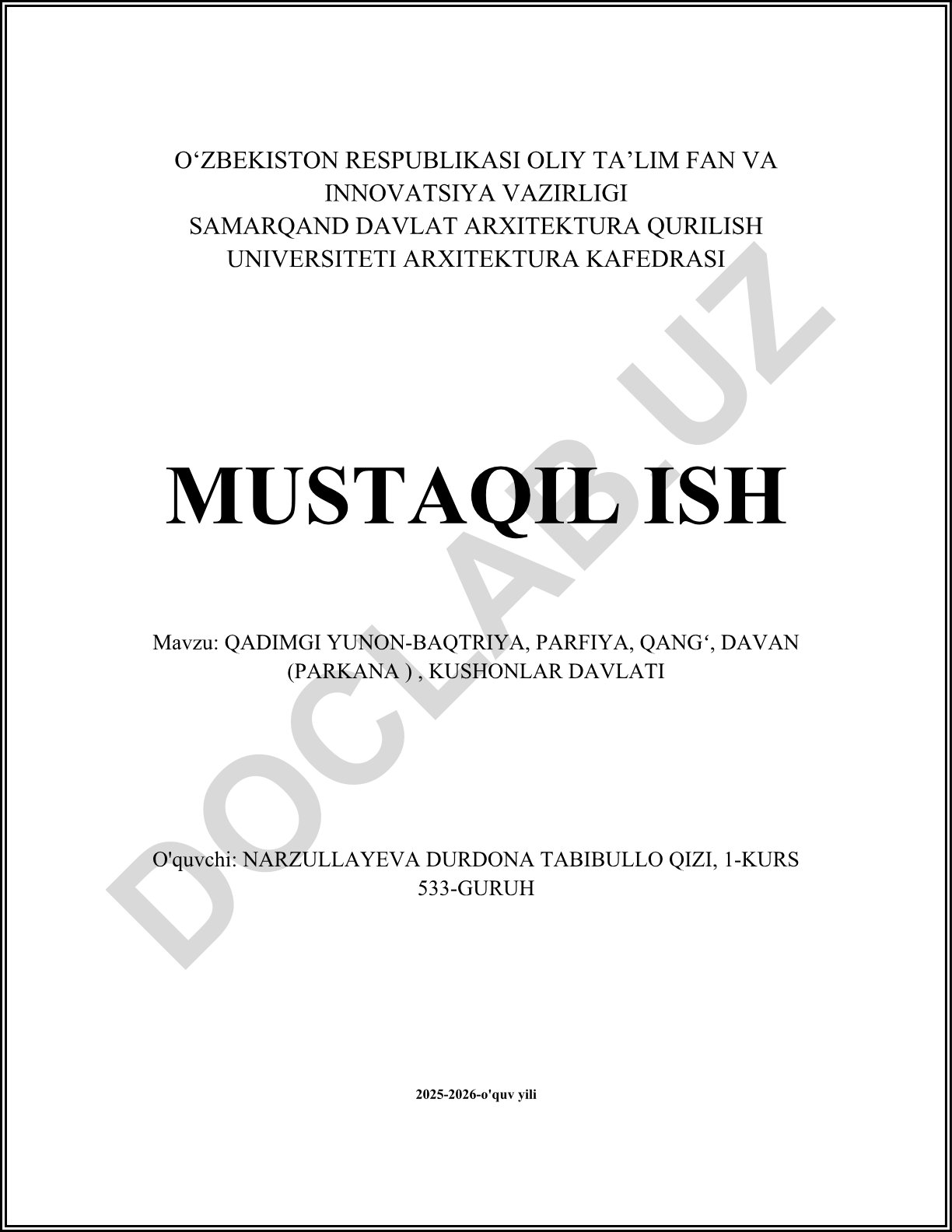 Qadimgi Yunon-Baqtriya, Parfiya, Qangʻ, Davan (Parkana), Kushonlar davlati
