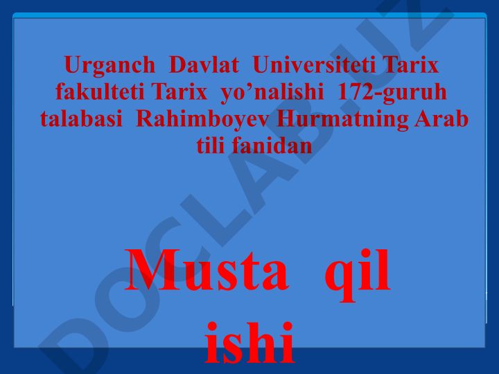 Arab yozuvining paydo bo'lishi tarixi haqida