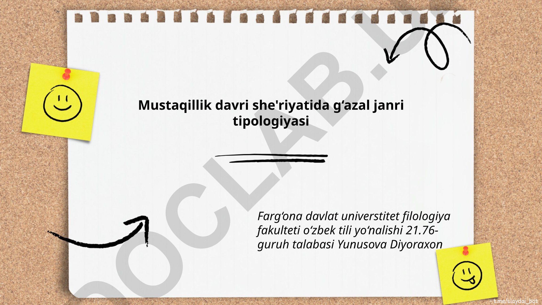 Mustaqillik davri she'riyatida g‘azal janri tipologiyasi