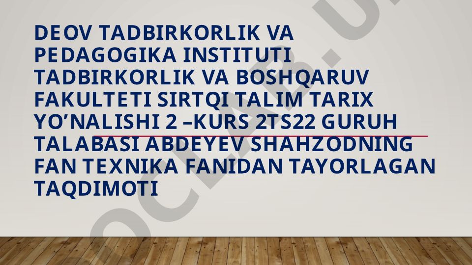 Qadimgi sharqda ilmiy tafakkurning rivojlanishi