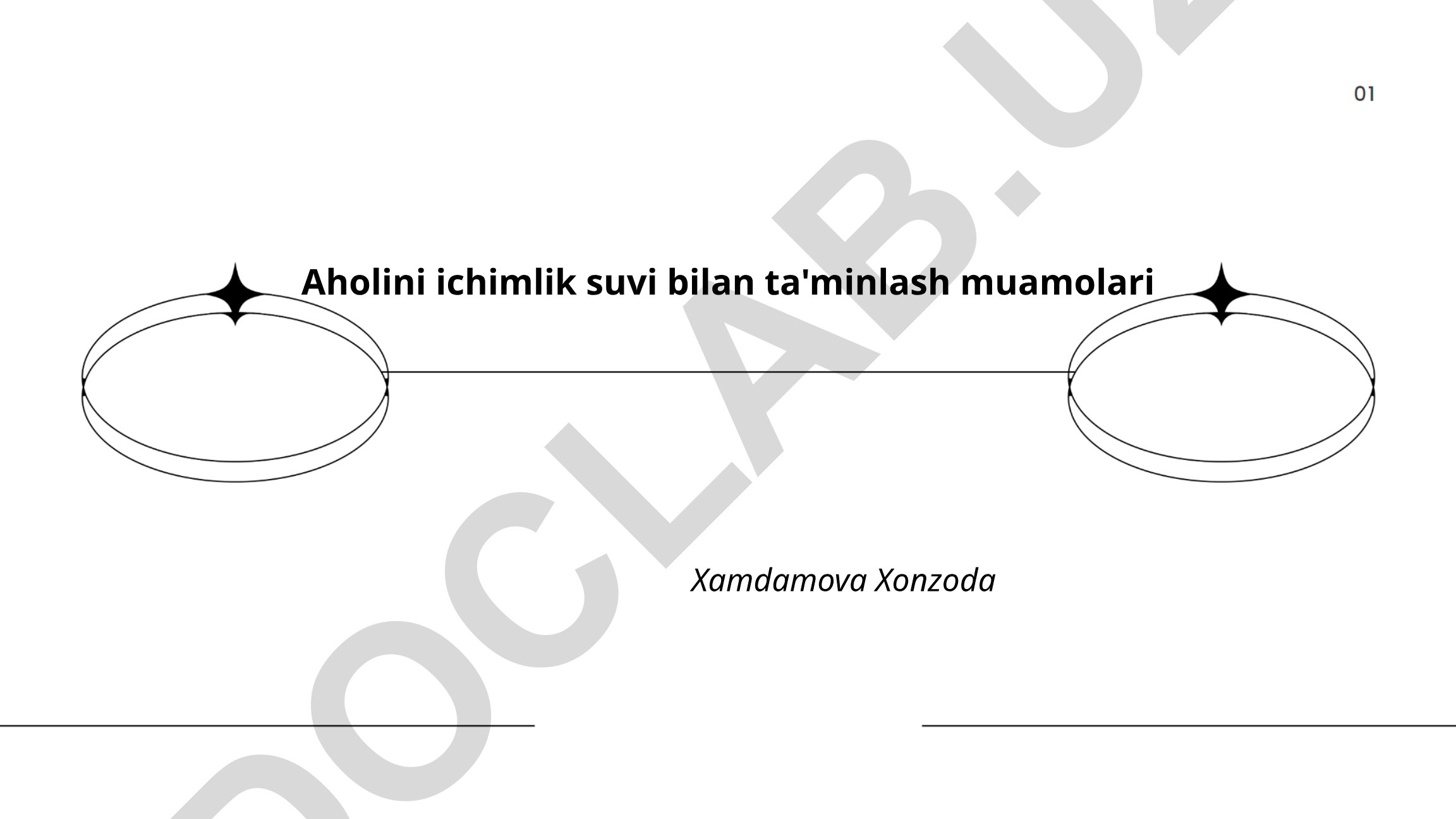 Aholini ichimlik suvi bilan ta'minlash muamolari