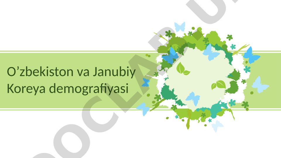 O’zbekiston va Janubiy Koreya demografiyasi