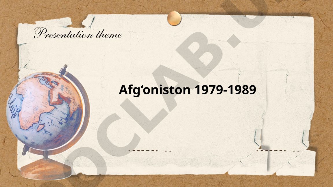 Afg'onistonda Sovet Ittifoqining harbiy intervensiyasi (1979-1989)