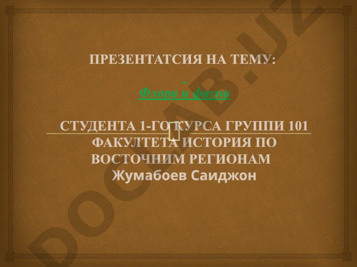 Флора и фауна