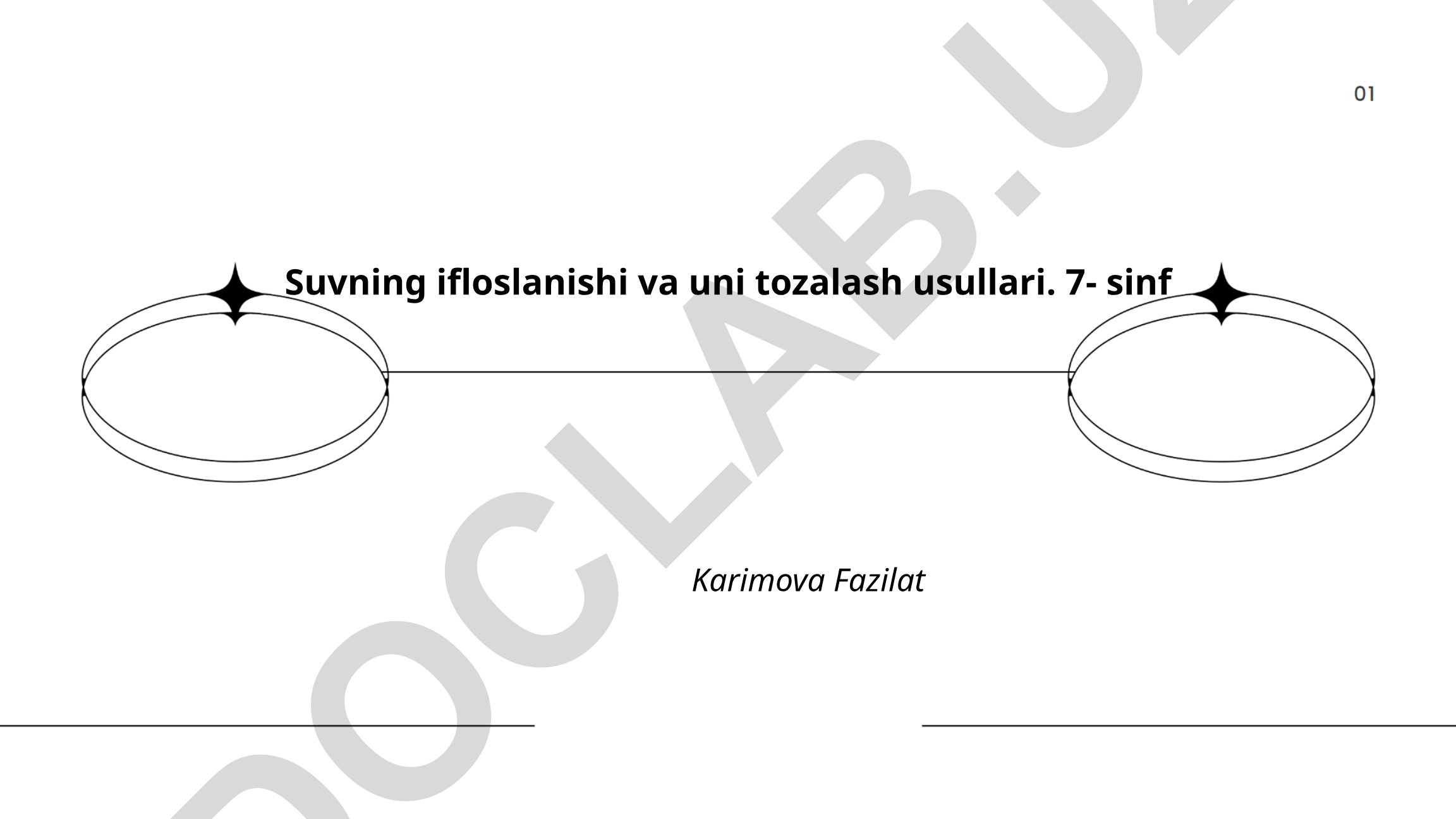 Suvning ifloslanishi va uni tozalash usullari