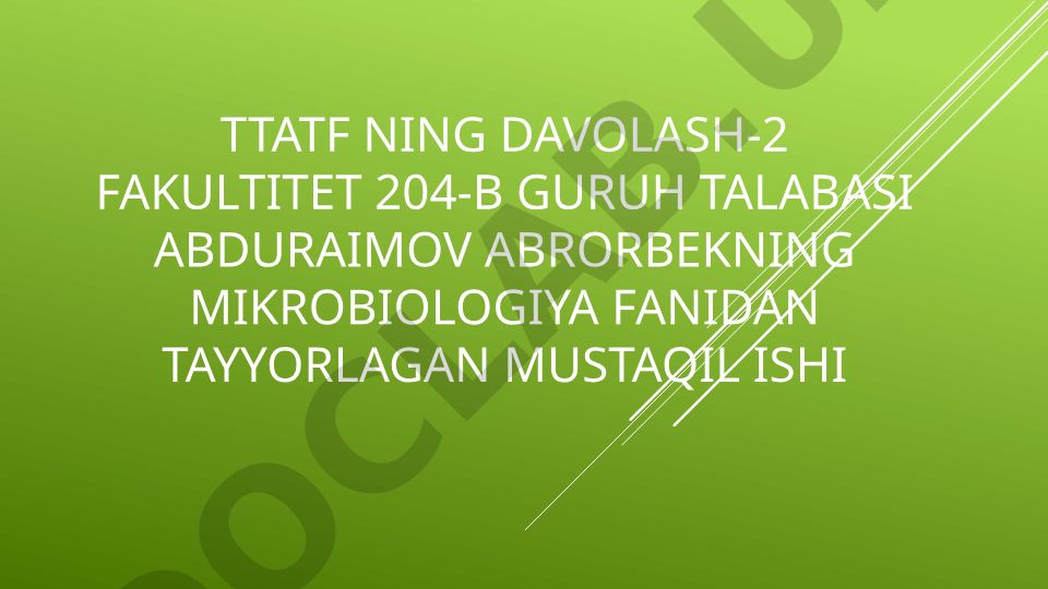 Gen injeneriyasi va uning tibbiyot amalyotida qo’llanilishi