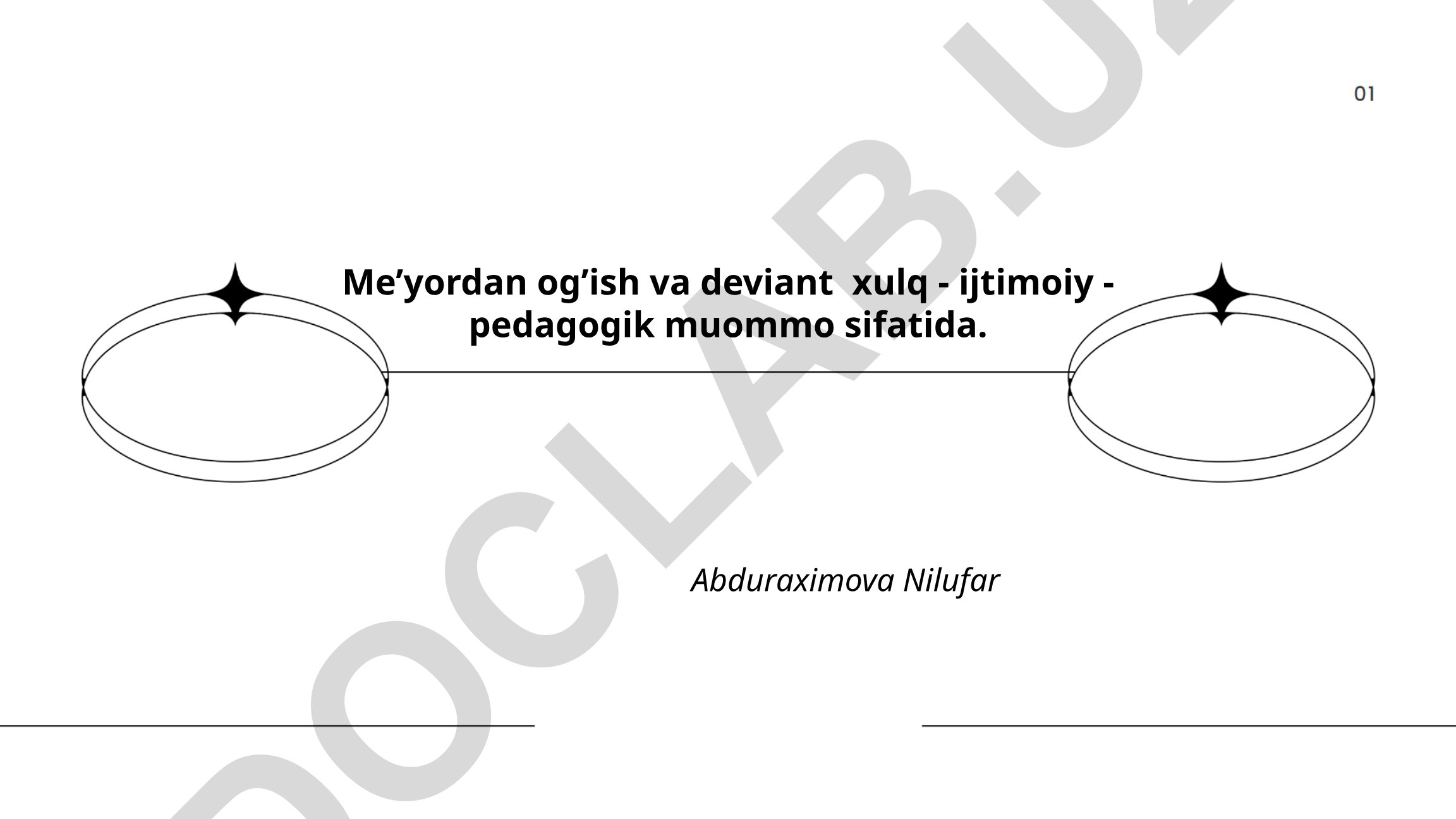 Me'yordan og'ish va deviant xulq - ijtimoiy-pedagogik muommo