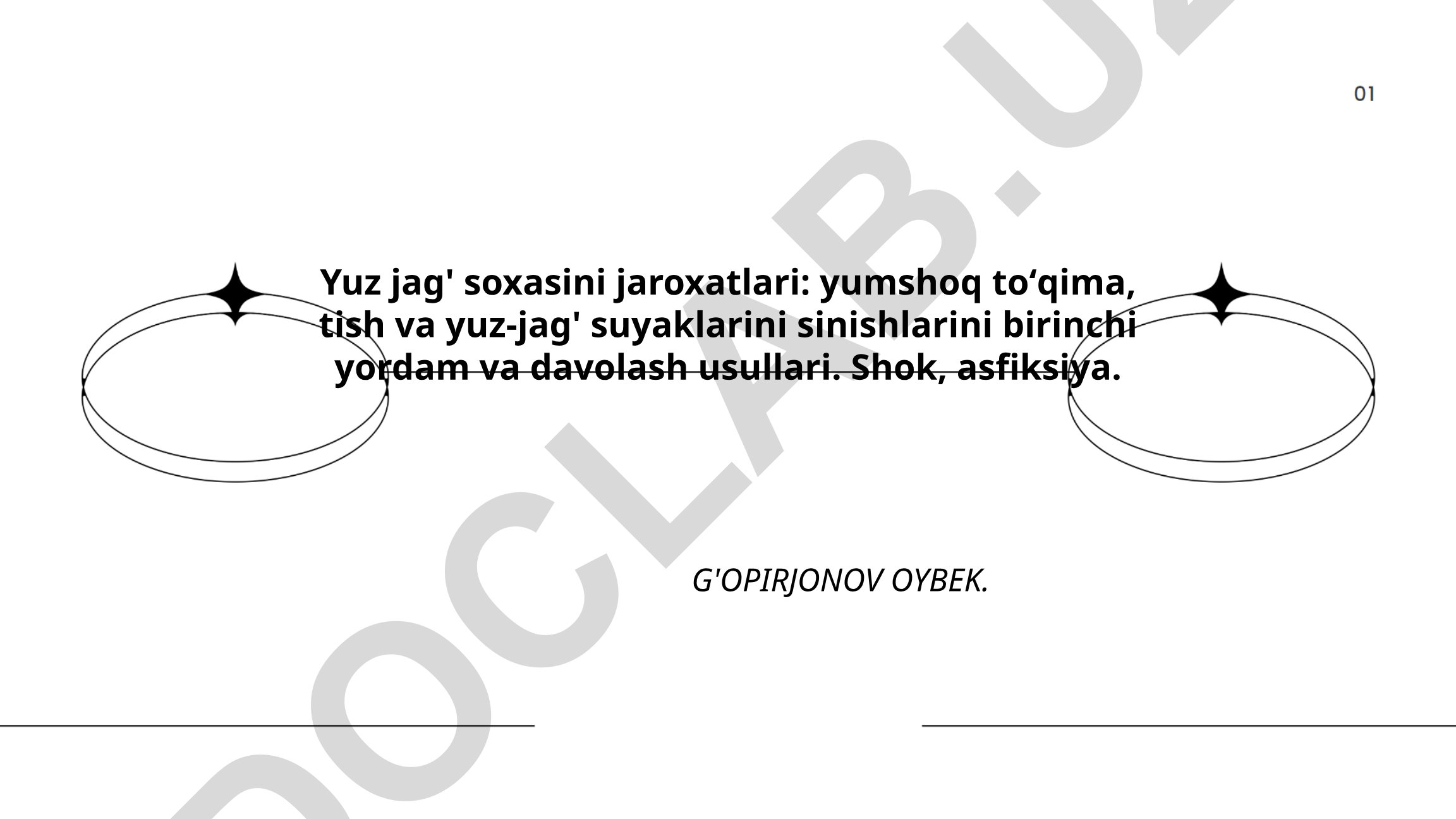 Yuz-jag' soxasini jarohatlari: birinchi yordam va davolash usullari