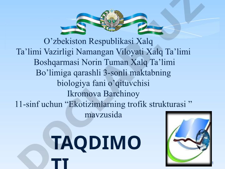 Ekotizimlarning trofik strukturasi
