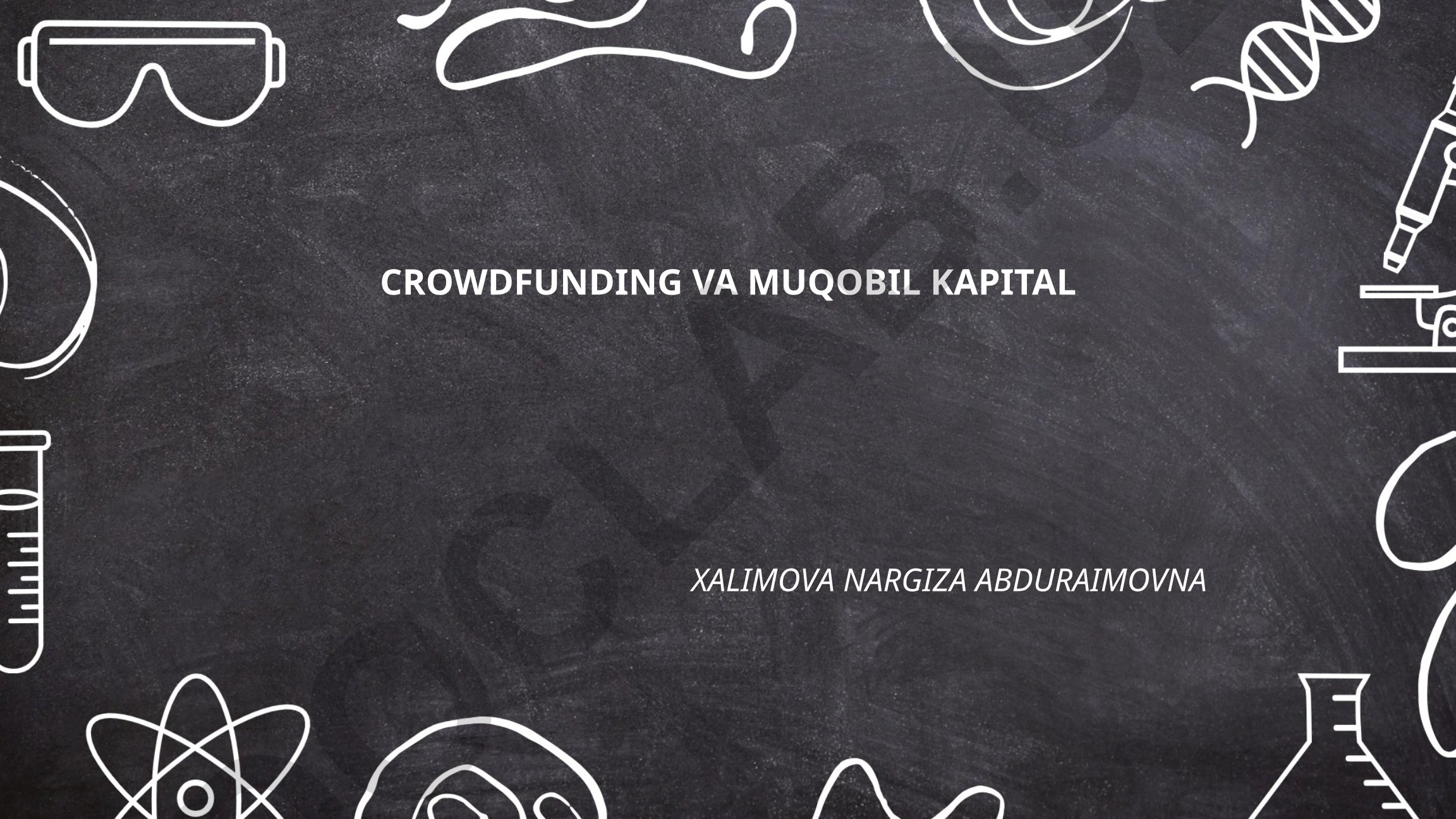 Crowdfunding va muqobil kapital