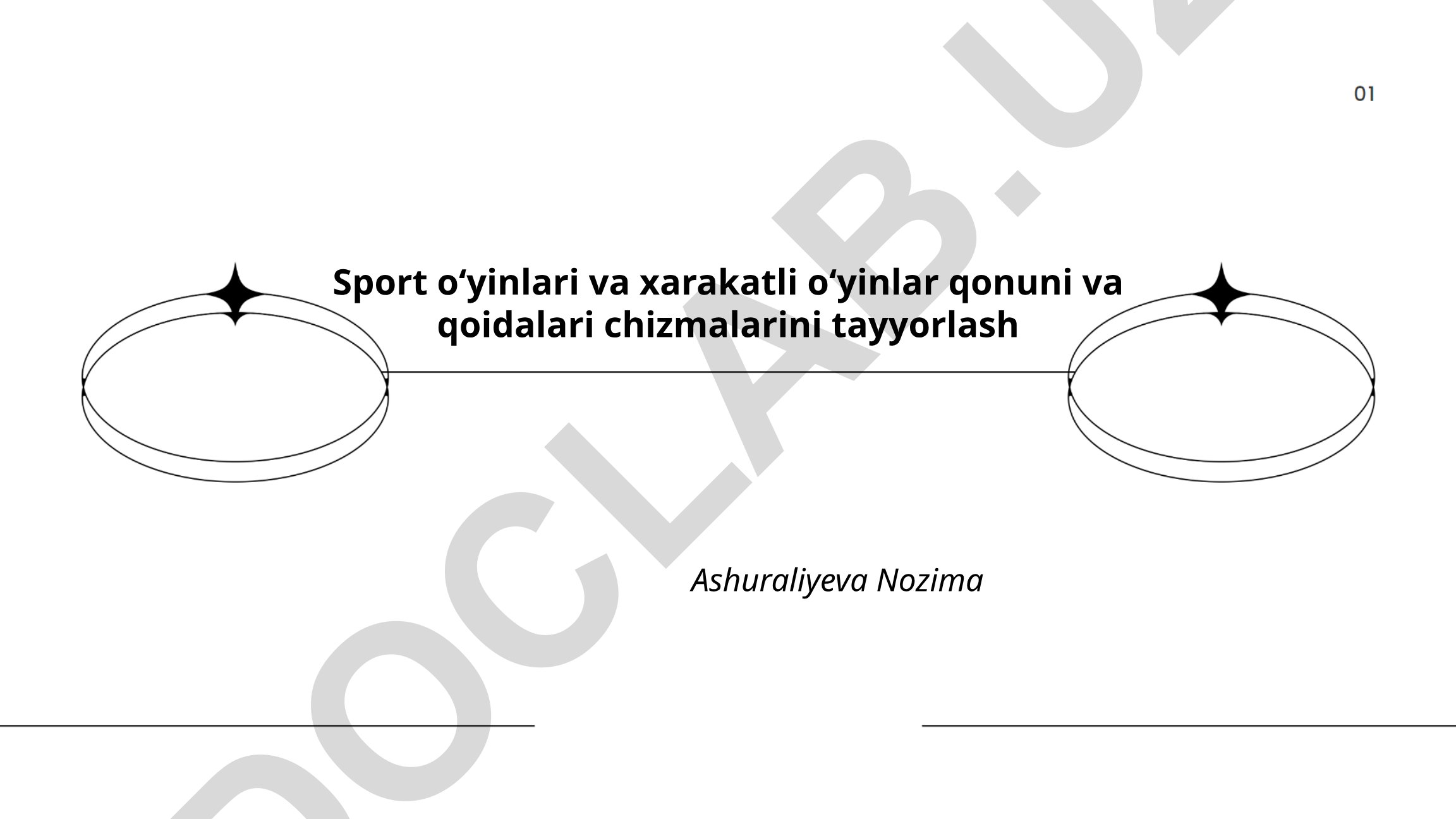 Sport oʻyinlari va xarakatli oʻyinlar qonuni va qoidalari chizmalarini tayyorlash