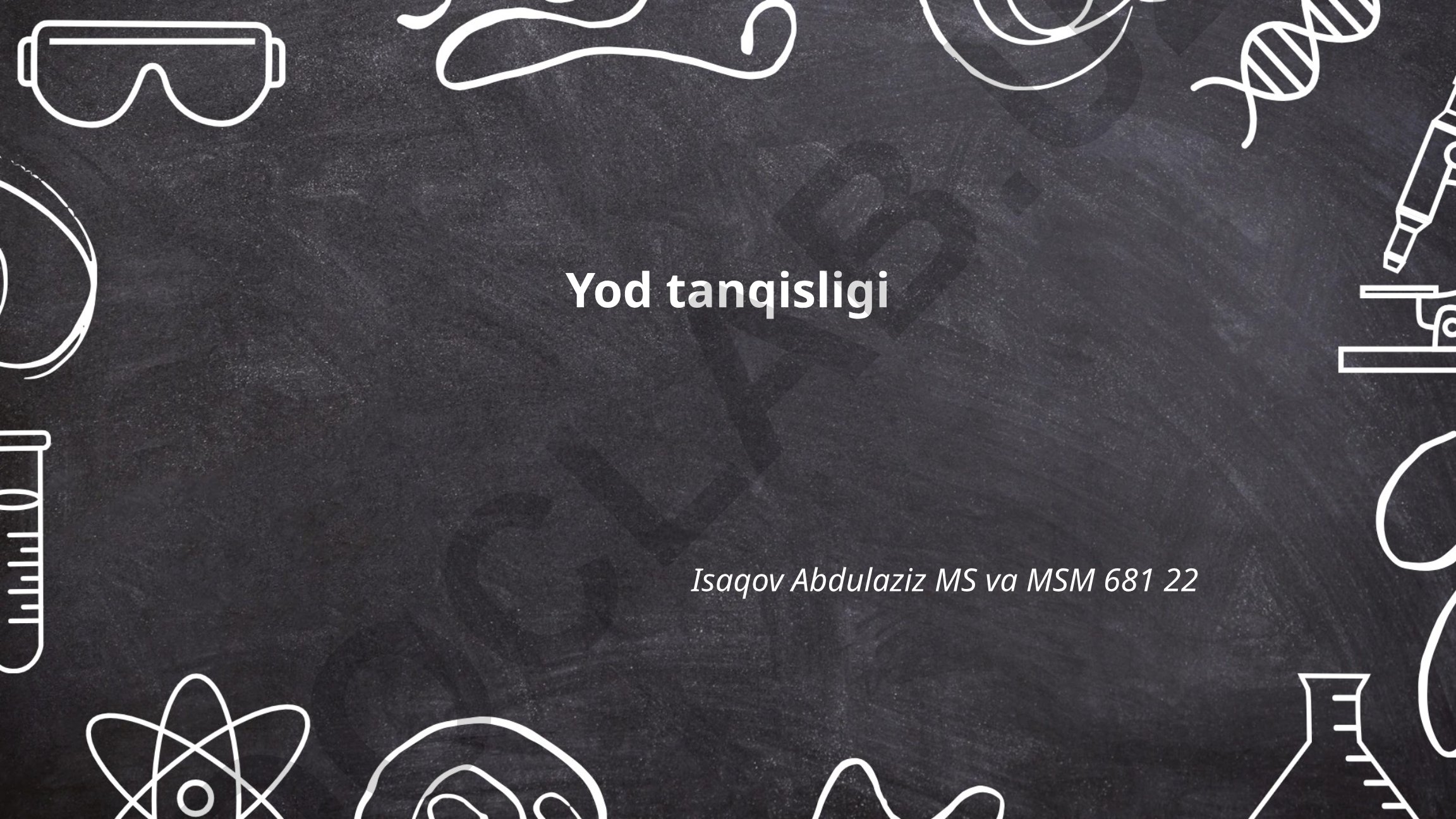 Yod tanqisligining sabablari, oqibatlari va foydalari