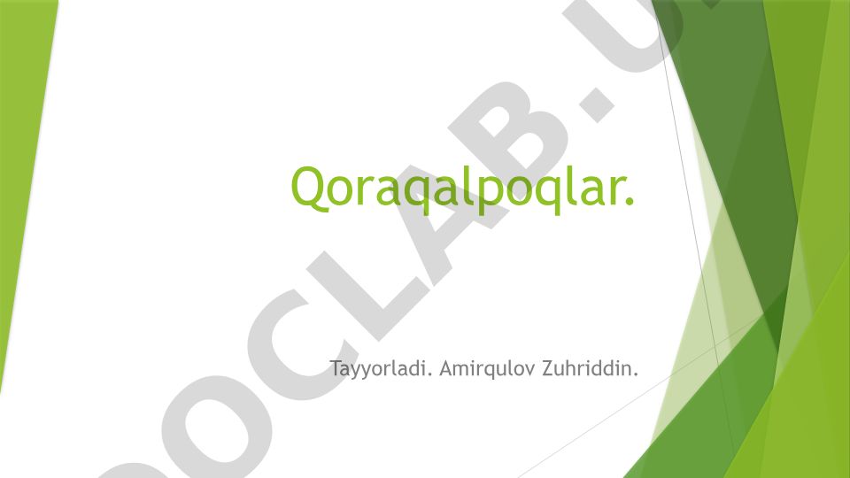 Qoraqalpoqlar tili, xo'jaligi, kiyimi, taomlari va uy-joylari
