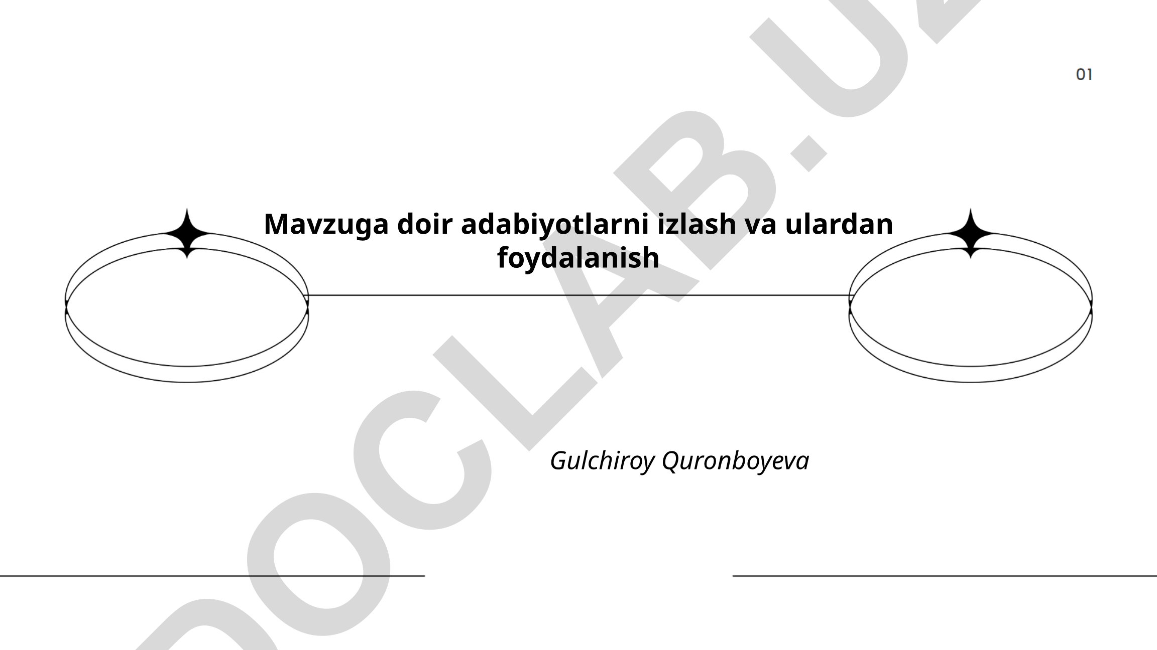 Mavzuga doir adabiyotlarni izlash va ulardan foydalanish