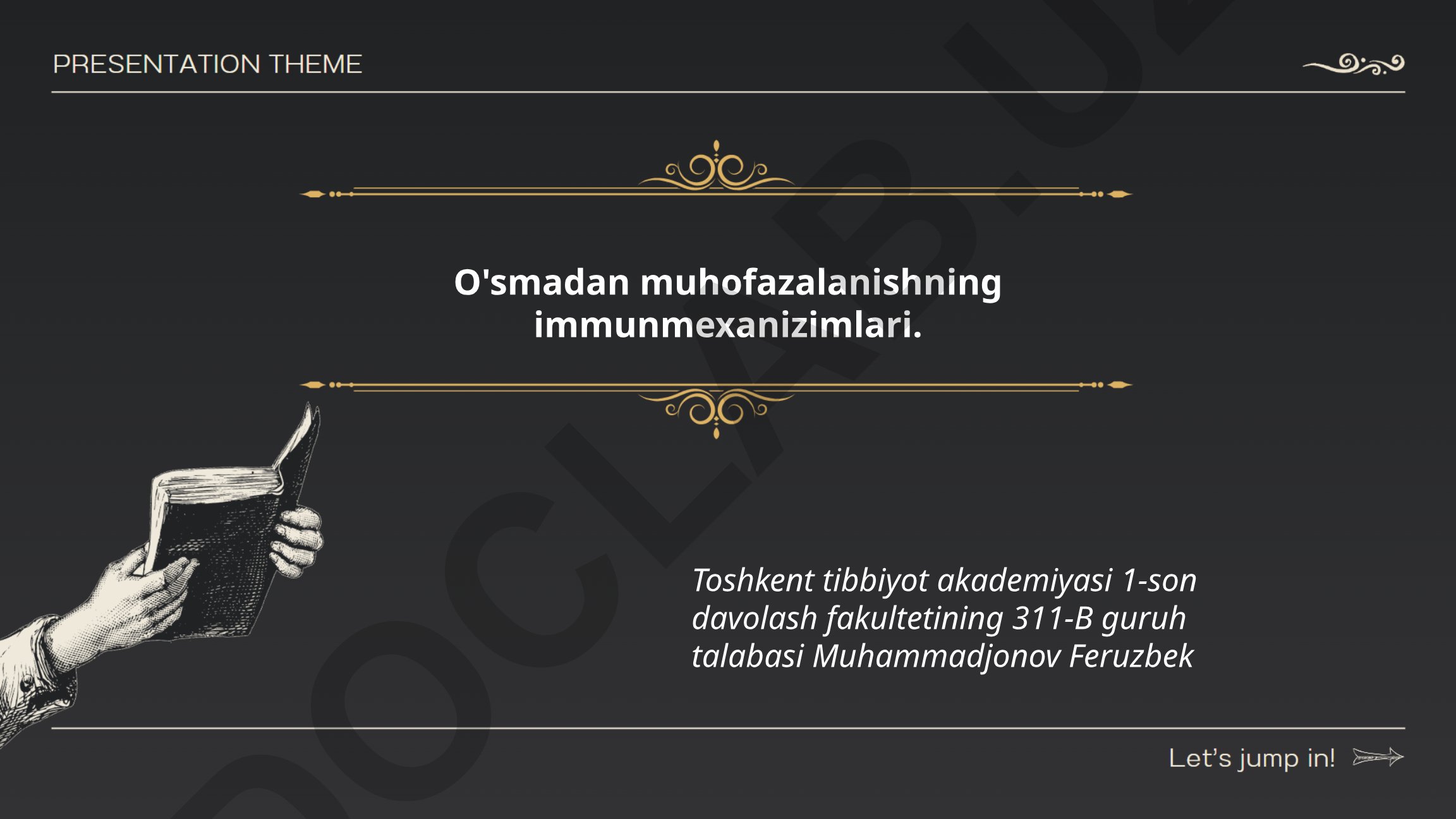 O'smadan muhofazalanishning immunmexanizimlari