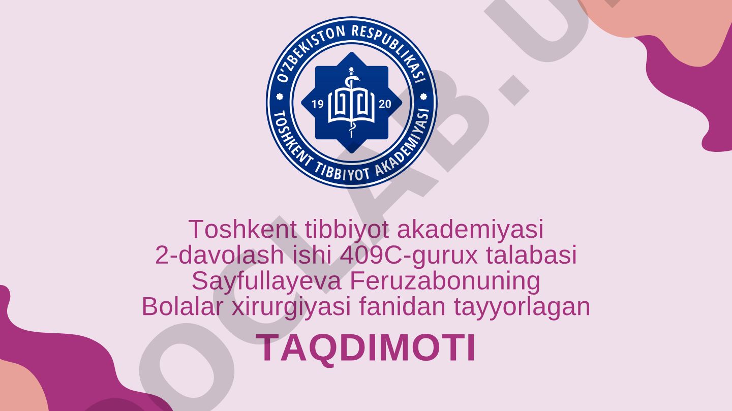 Bosh va bo'yinning tug'ma rivojlanish nuqsonlari