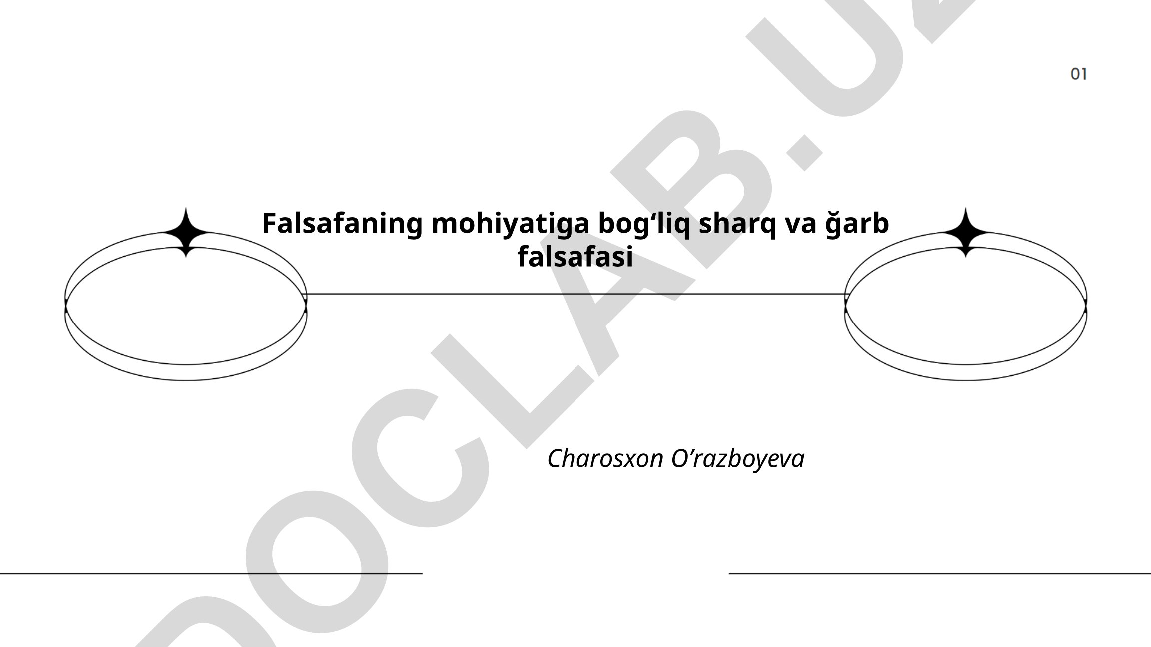 Sharq va G'arb falsafasida mohiyat tushunchasi