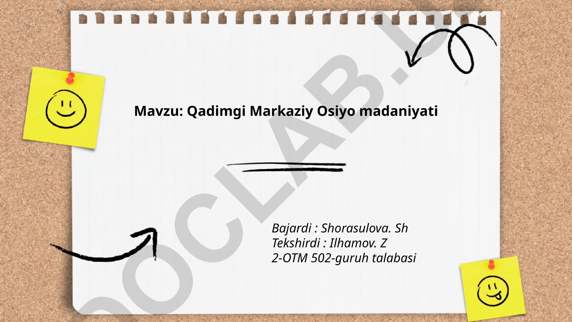 Qadimgi Markaziy Osiyo madaniyati