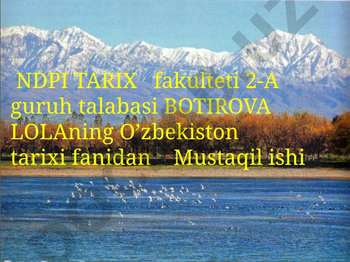O'zbekistonda paxta ishi siyosati va agrar xo'jalik