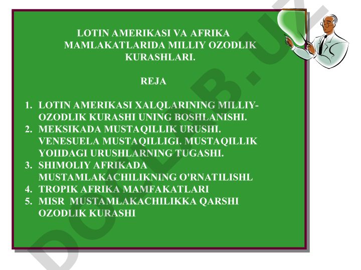 Lotin Amerikasi va Afrika mamlakatlarida milliy ozodlik kurashlari