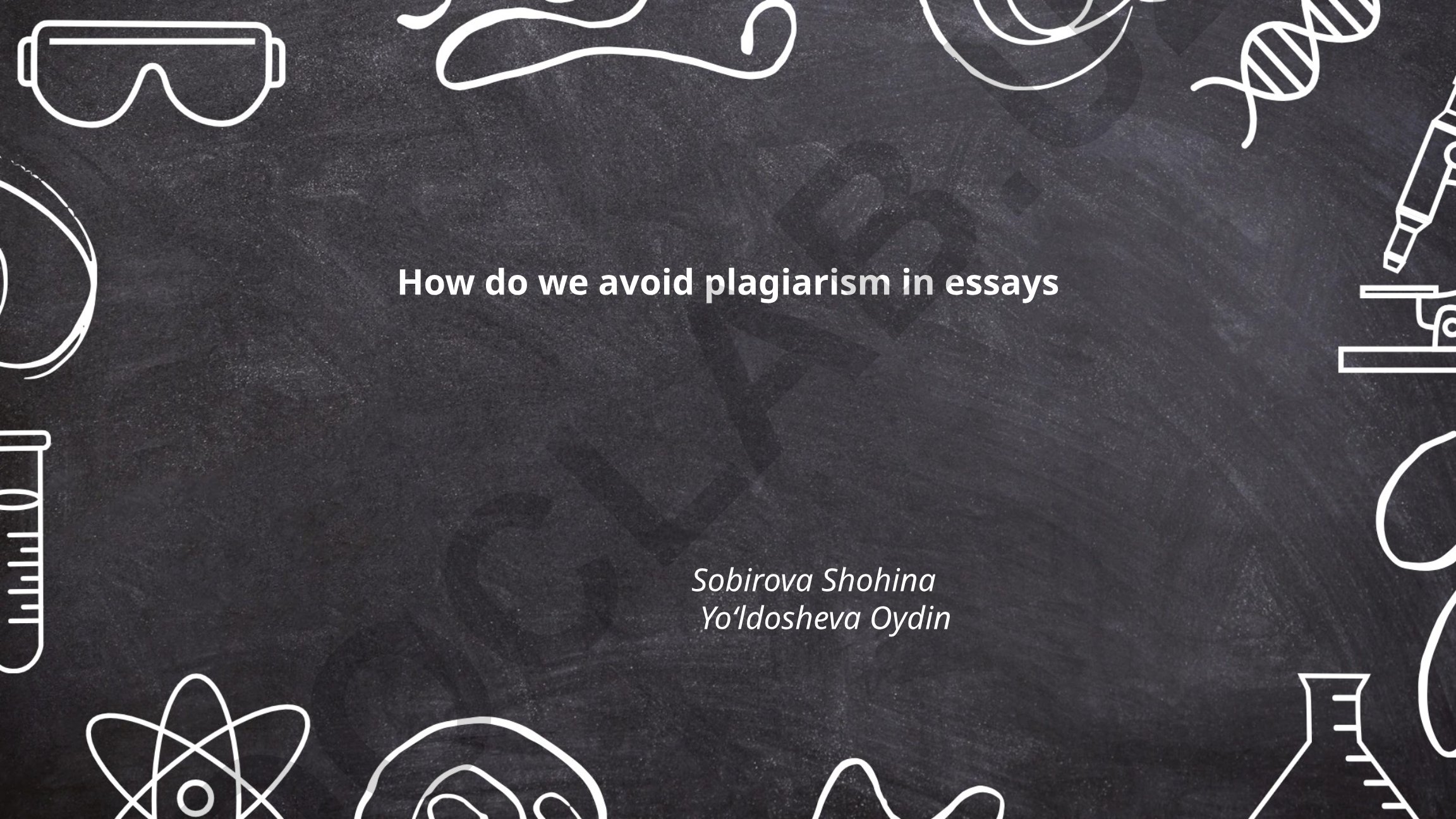 How do we avoid plagiarism in essays