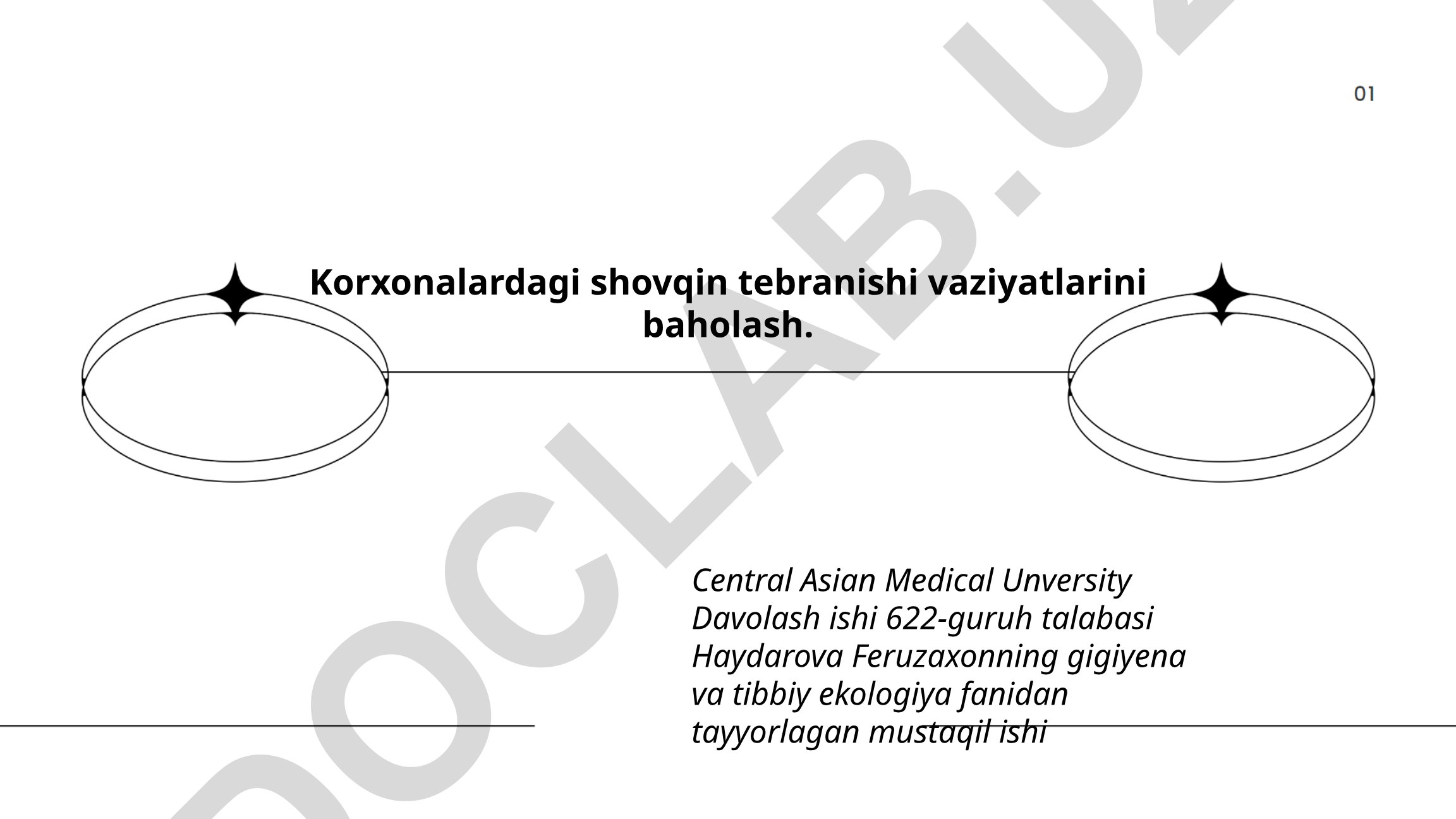 Korxonalardagi shovqin tebranishi vaziyatlarini baholash