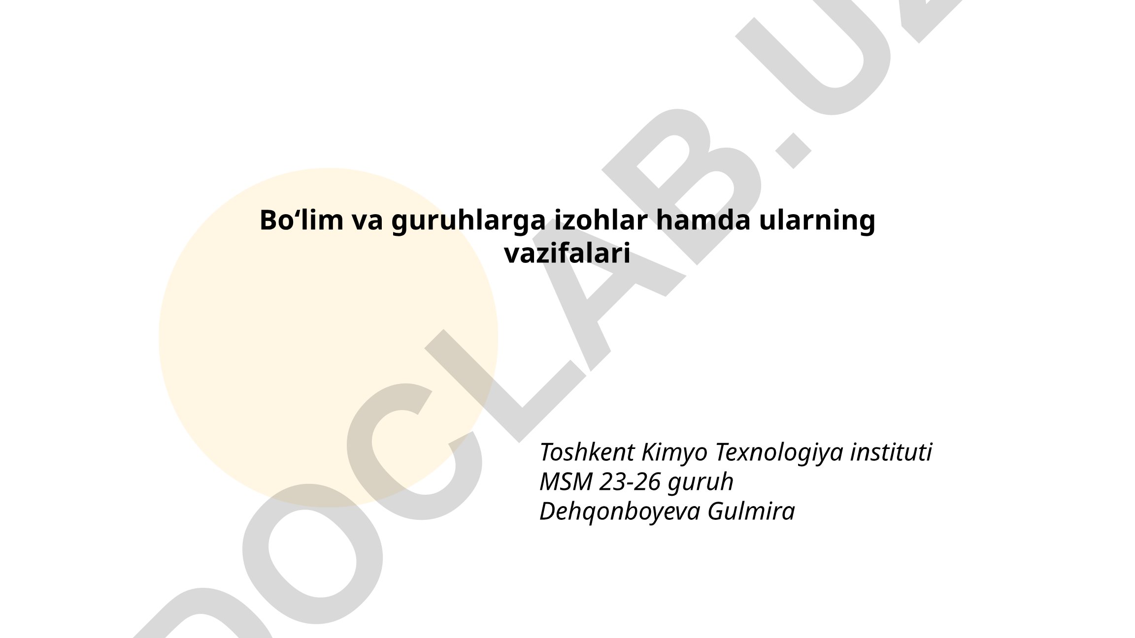 Ijtimoiy va etnik guruhlar tushunchasi