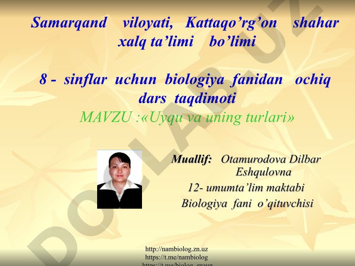 Uyqu va uning turlari