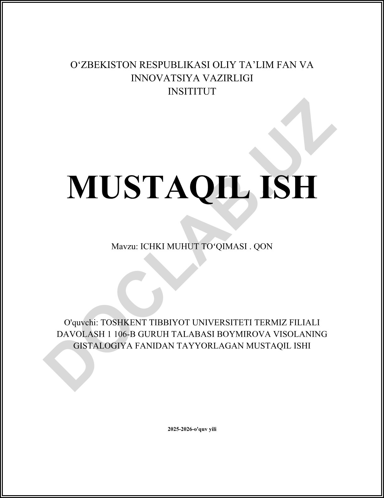 Qonning umumiy tuzilishi va funksiyalari