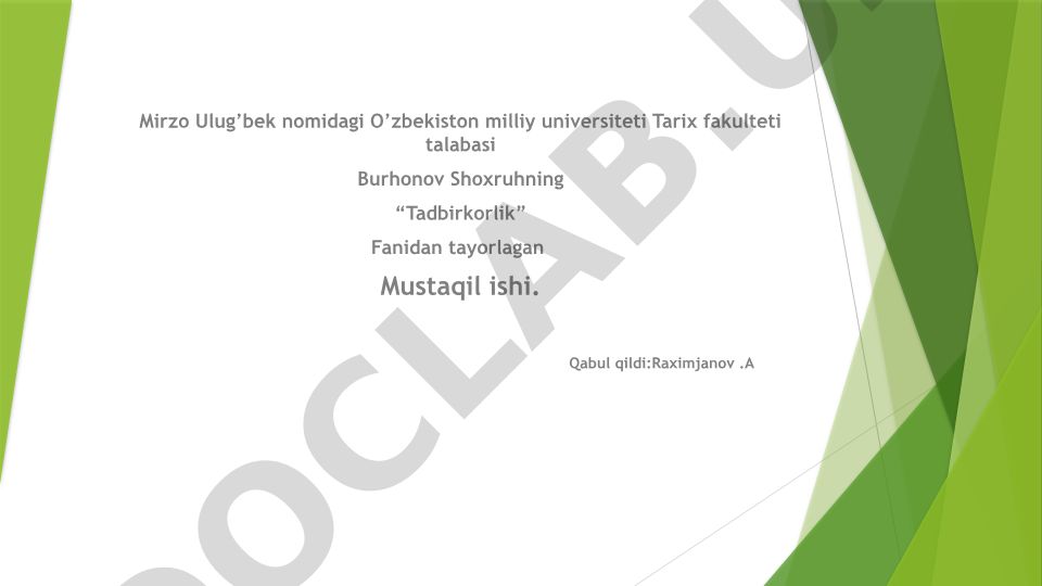 Tadbirkorlik subyektlarini davlat ro'yxatidan o'tkazish tartibi va hujjatlari
