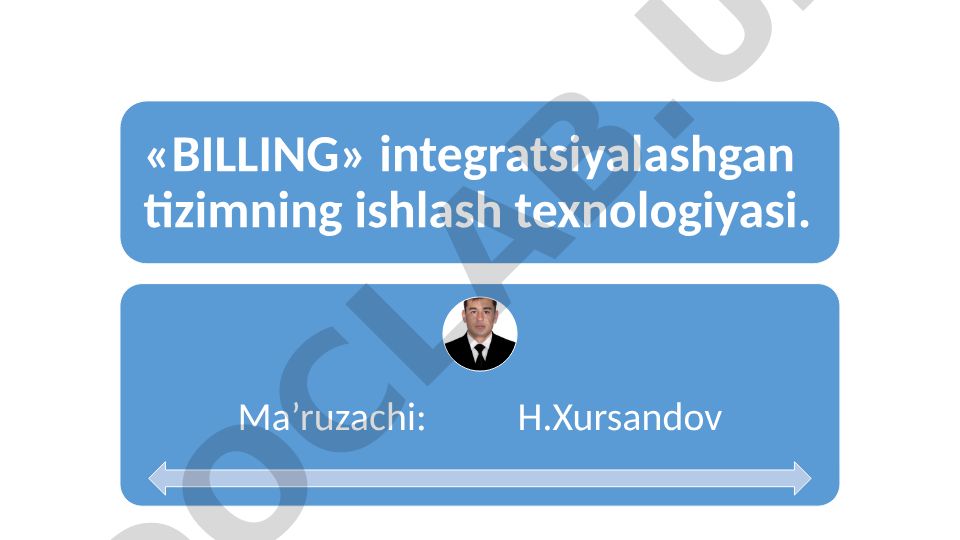 BILLING integratsiyalashgan tizimning ishlash texnologiyasi