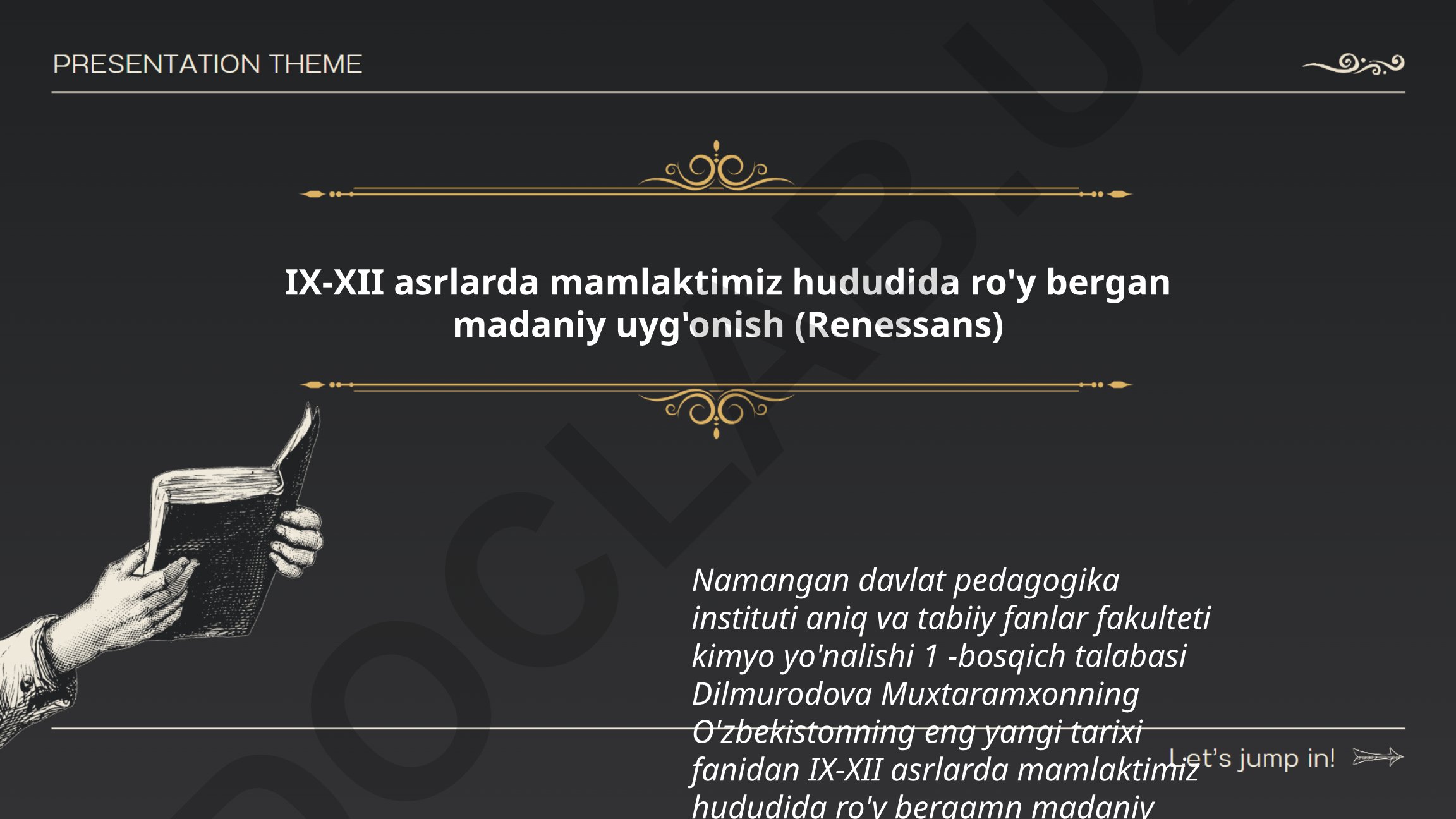 IX-XII asrlarda O'zbekiston hududida madaniy uyg'onish (Renessans)