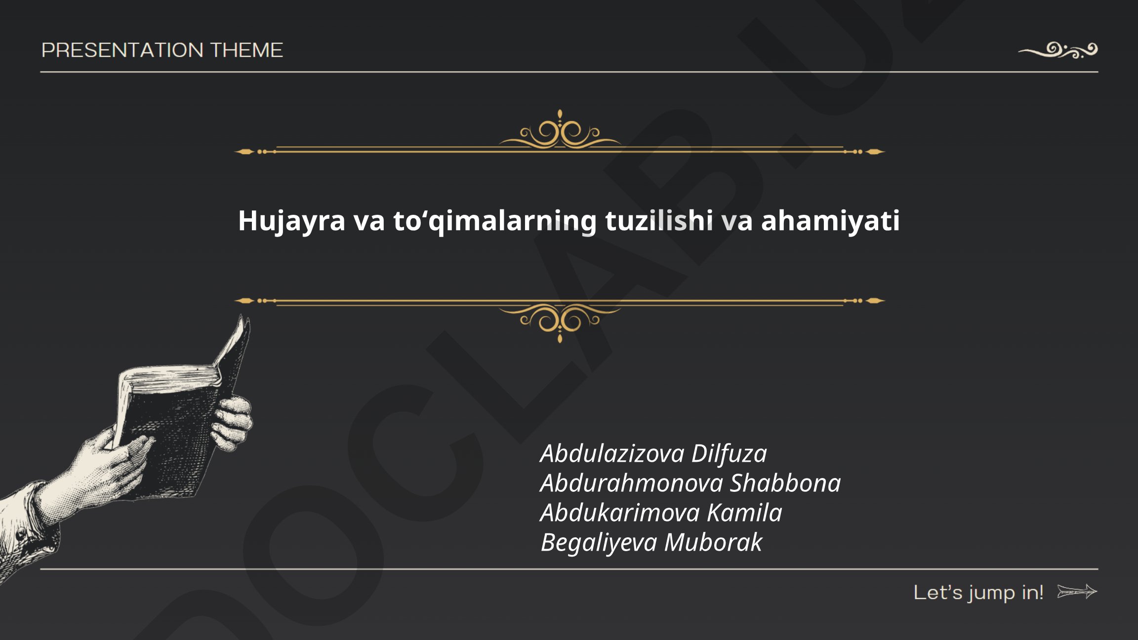 Hujayra va toʻqimalarning tuzilishi va ahamiyati