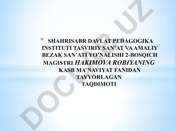 Hozirgi sharoitda adabiyot, tasviriy san'at, me'morchilik, teatr, musiqa, kino va televidenie rivojlanishiga o'ziga xoslik