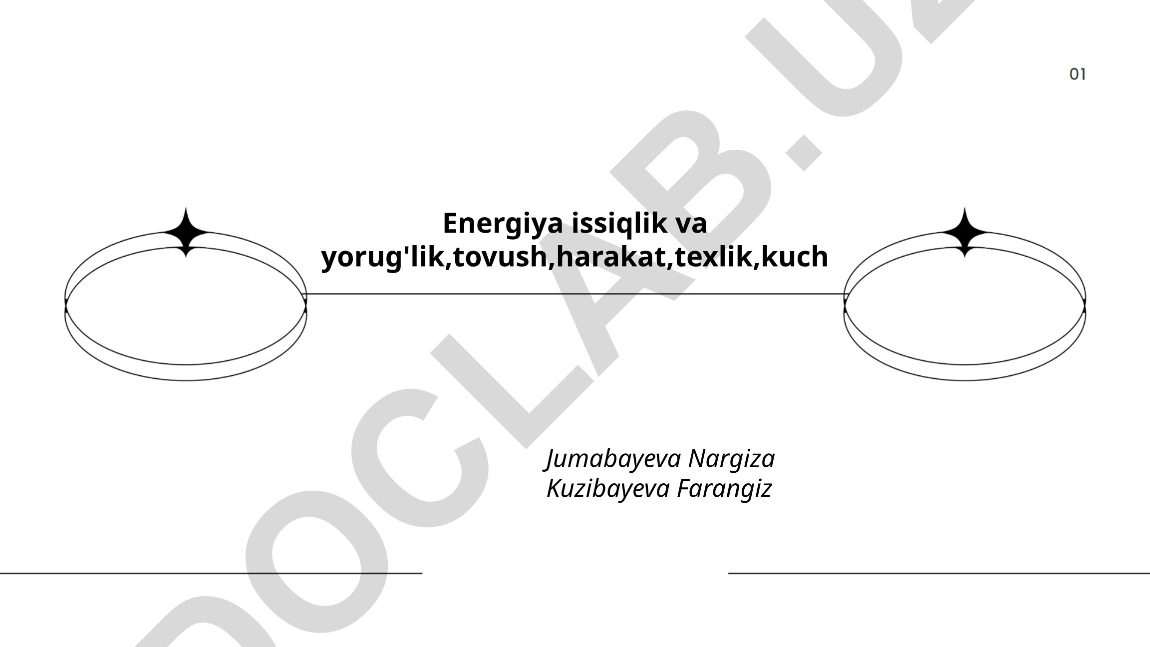 Energiya turlari va issiqlik o'tish jarayonlari