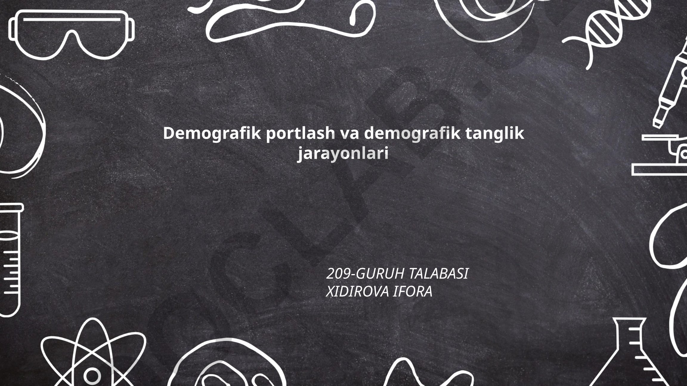 Demografik portlash va demografik tanglik jarayonlari