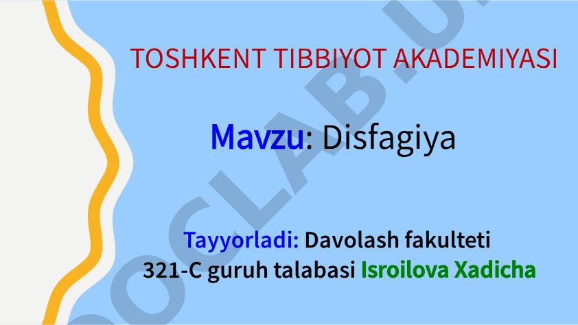 Disfagiya: sabablari, belgilari va davolash