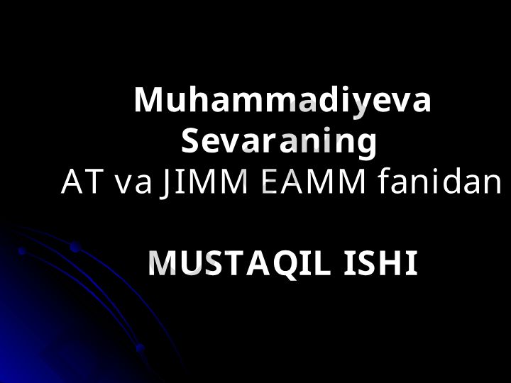 Operatsion tizimlar haqida mustaqil ish